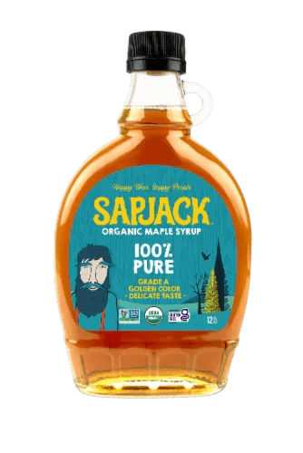 Sarjacks Organic Maple Syrup 100% Pure Grade A Golden Color - Delicate Taste