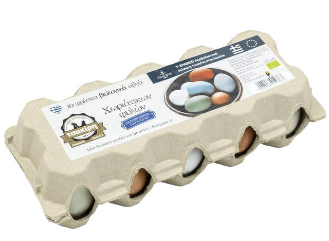 TSAKIRIS 10 Fresh Organic Village Breed Mixed Color Eggs