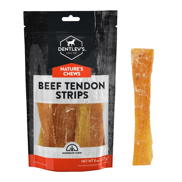 Dentleys Beef Tendon Strips Plastic Bag