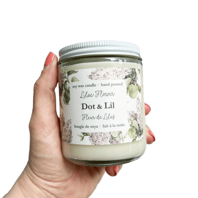 Dot & Lil Soy Wax Candle Lilac Flower
