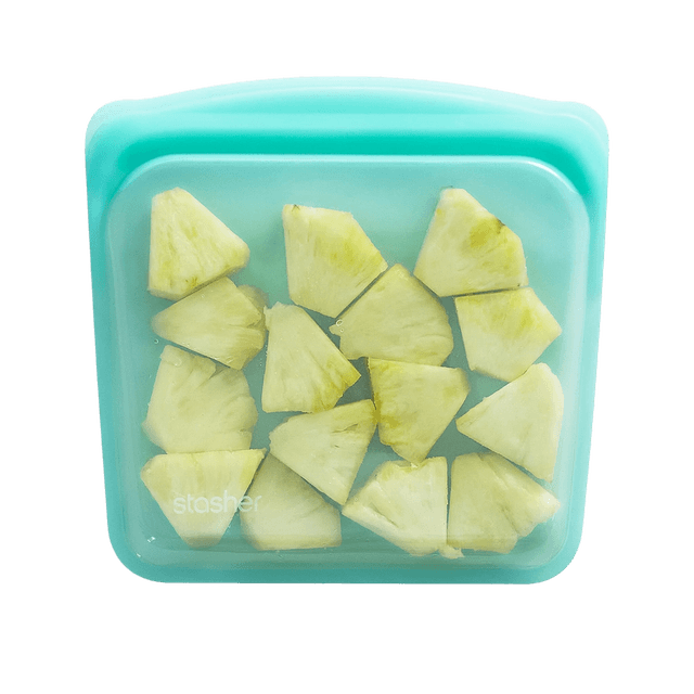 Stasher Premium Silicone Reusable Food Storage Sandwich Bag Aqua 28oz