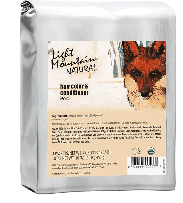 Light Mountain Natural hair color & conditioner Red