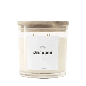 Public Goods Cedar & Suede Soy Candle