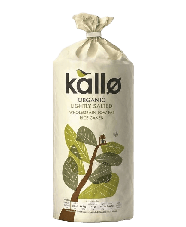 kallø Organic Lightly Salted Wholegrain Low Fat Rice Cakes