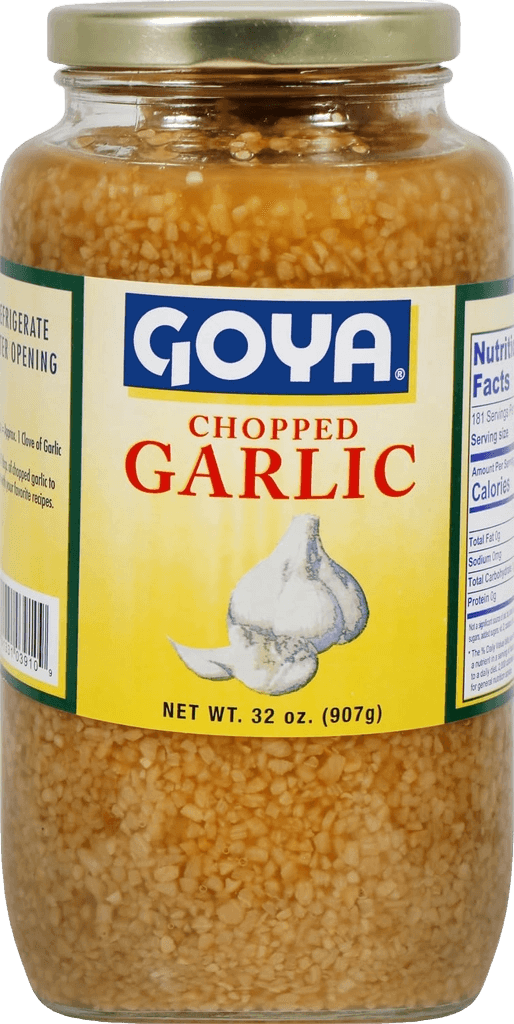 Goya Chopped Garlic glass bottle