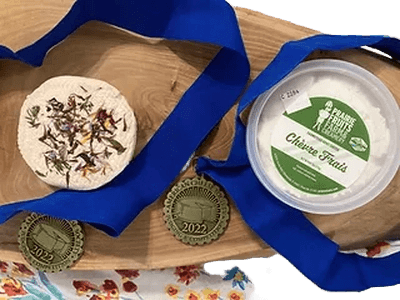 Prairie Fruits Farm & Creamery Blueberry Vanilla Goat Cheese