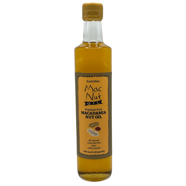Australian Mac Nut Premium Pure Macadamia Nut Oil glass bottle