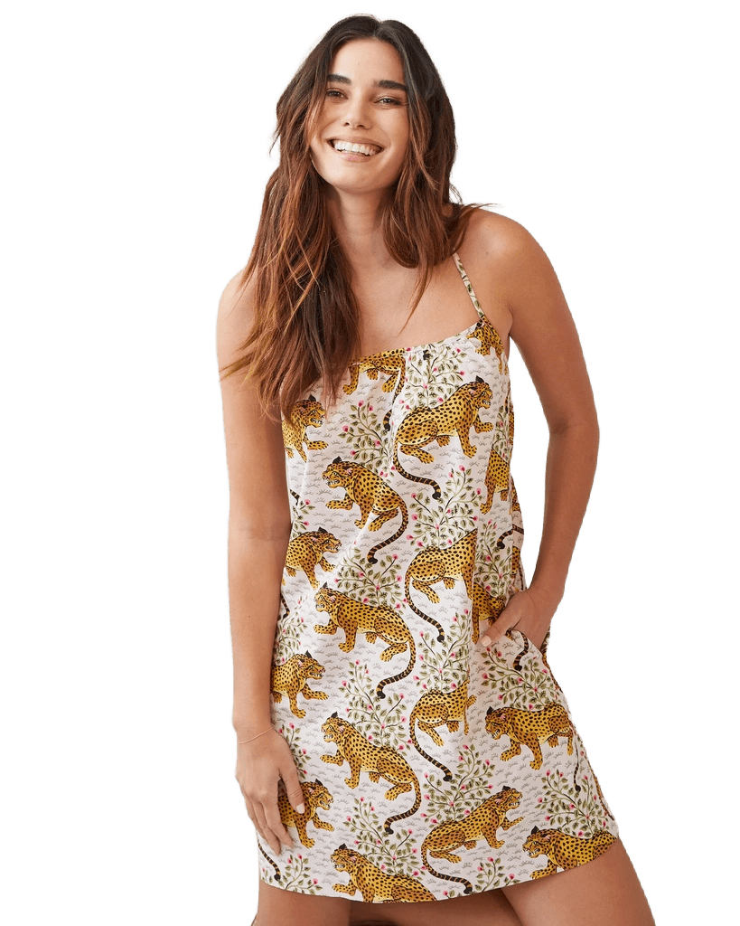Printfresh Cami Nightgown in Bagheera - Blush