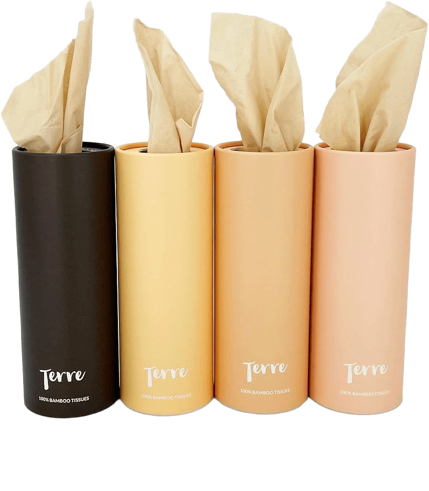 Terre 100% Bamboo Tissues Cylinders Light
