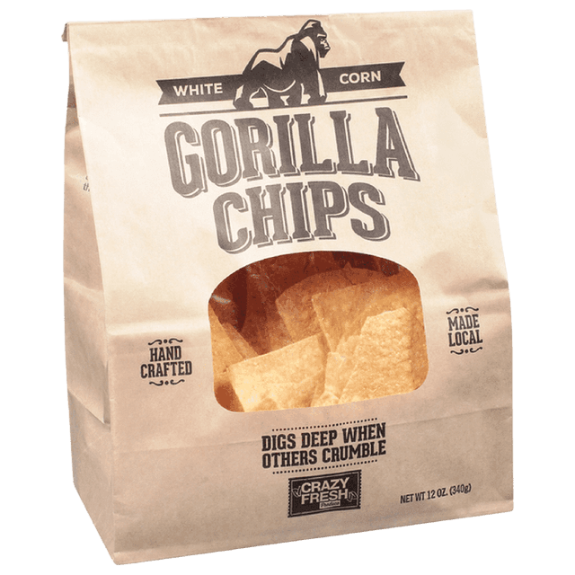 White corn gorilla chips