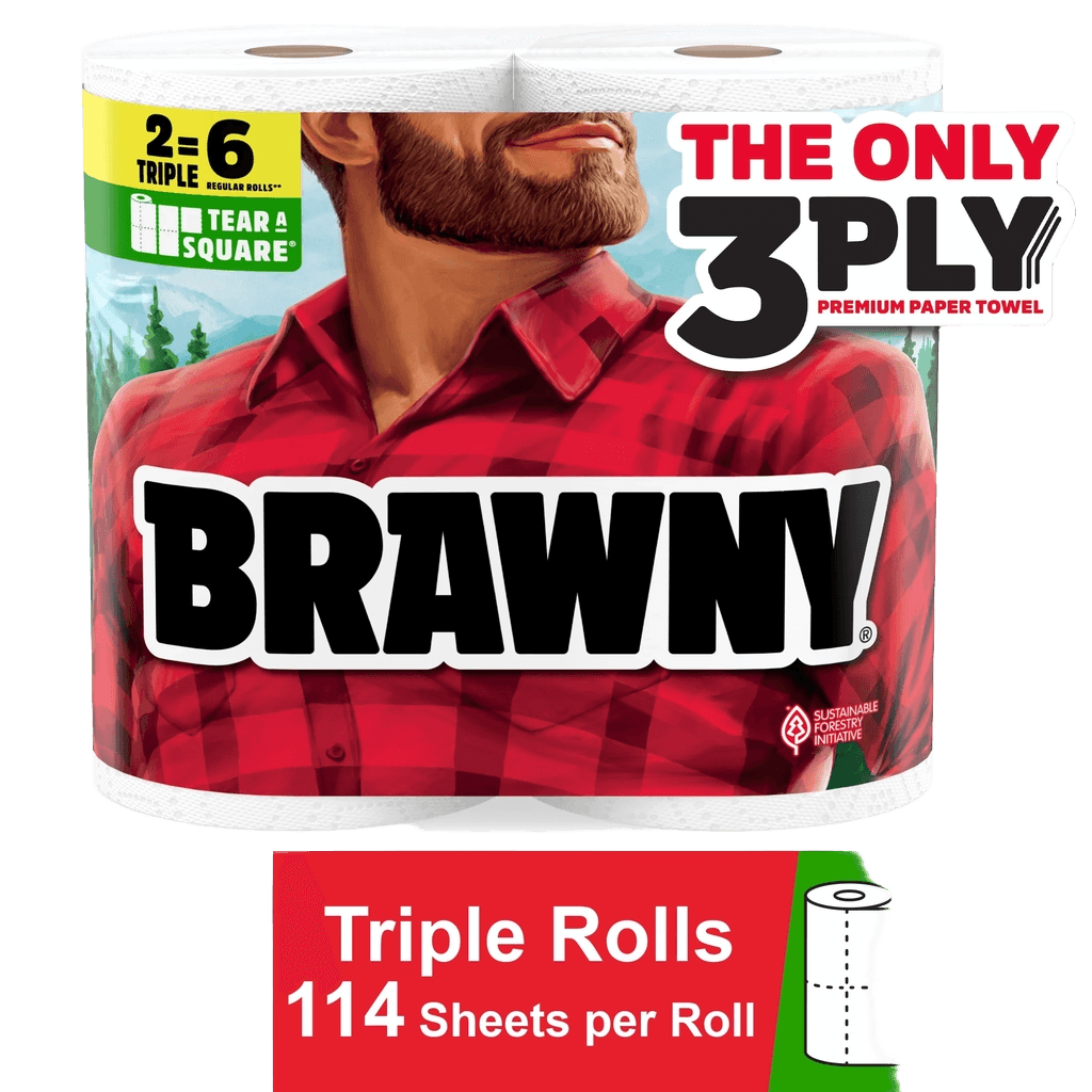 Brawny Tear-A-Square 3-Ply Paper Towels