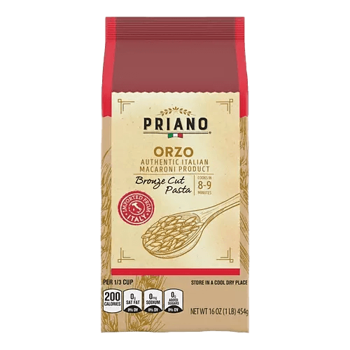 Priano Orzo Authentic Italian Macaroni Product Bronze Cut Pasta
