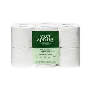 Everspring 100% Recycled Toilet Paper - 12 Rolls - Everspring[TM]