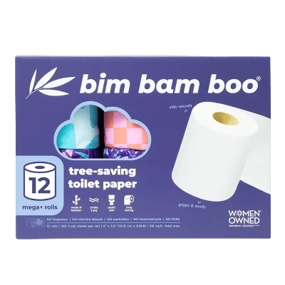 Bim Bam Boo 12 Pack Bamboo Toilet Paper