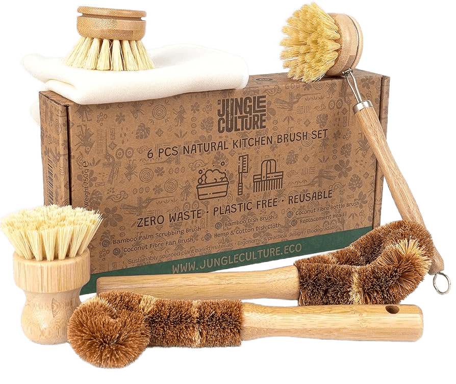 Jungle Culture Natural Kitchen Brush Set