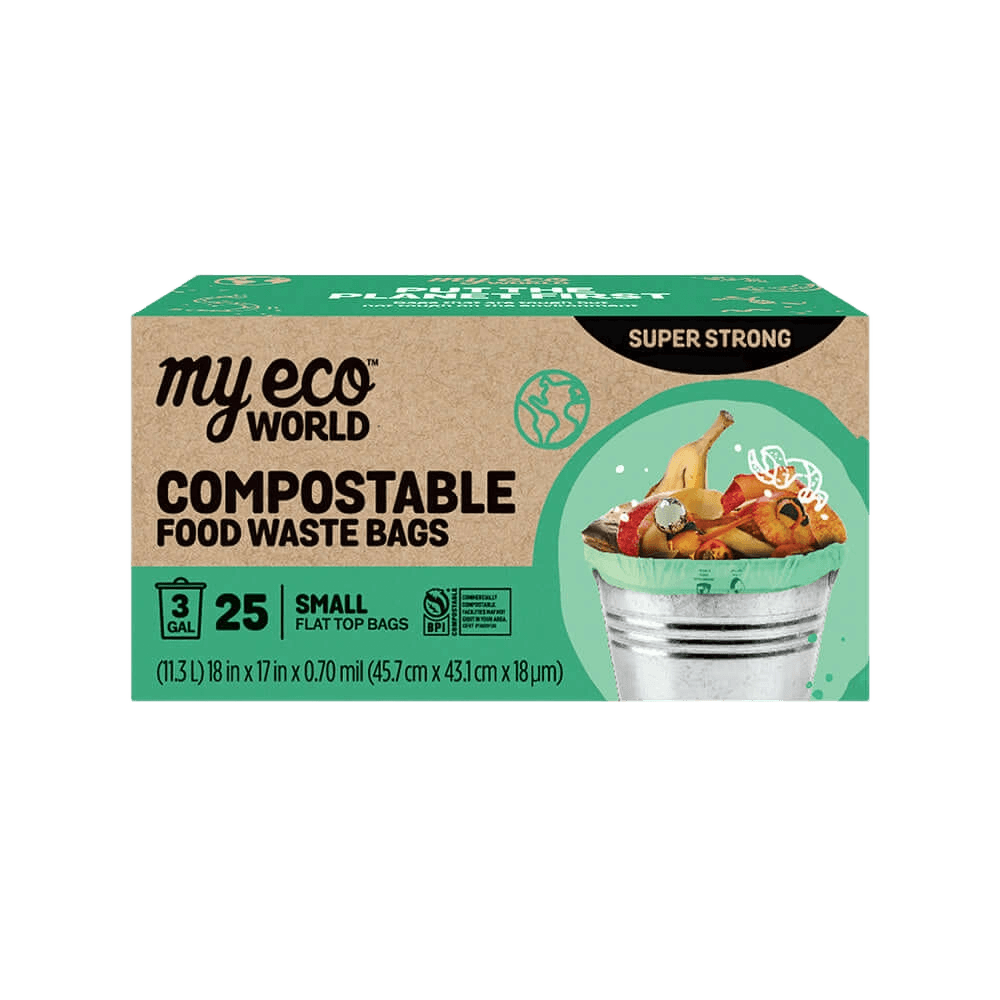 MyEcoWorld Compostable Food Waste Bags 3-gallon 25-count