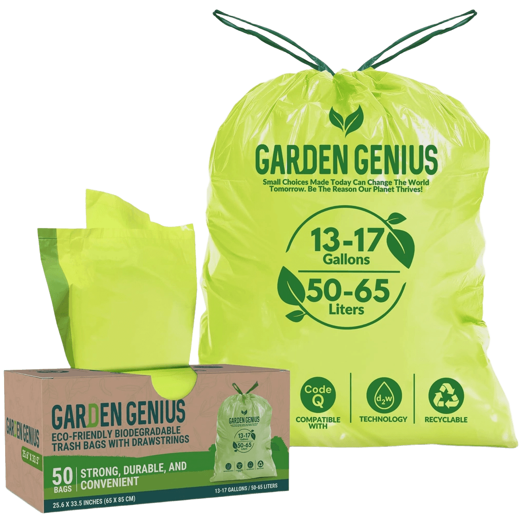 Garden Genius Biodegradable 13-17 Gallon Code-Q Trash Bags