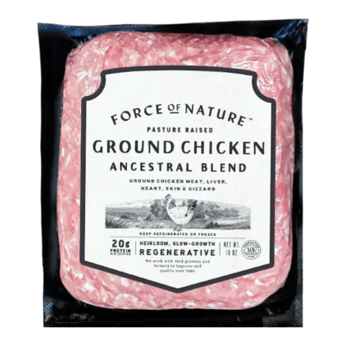 Force Of Nature Meats Ground Chicken Free To Range