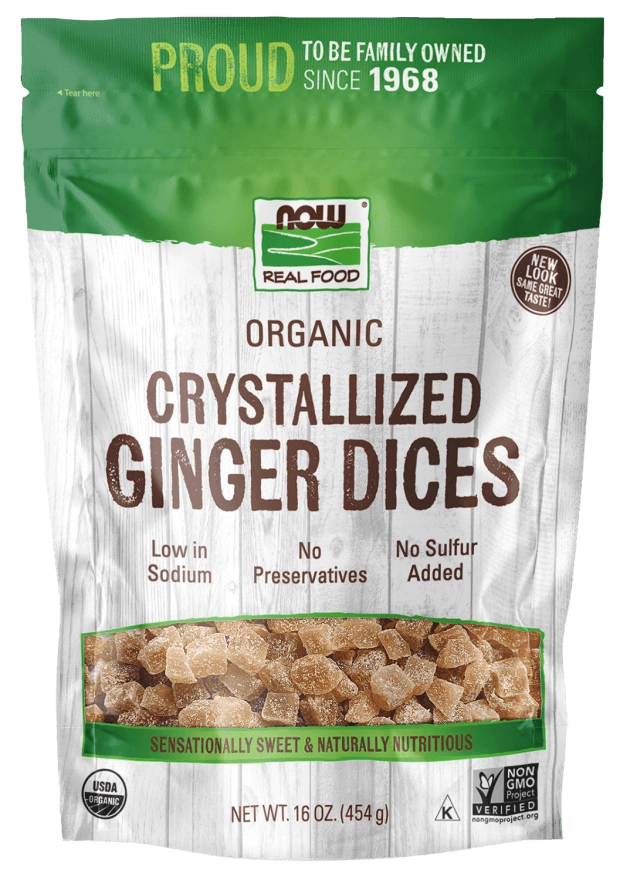 NOW Foods Organic Crystallized Ginger Dices