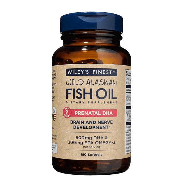 Wiley's Finest Wild Alaskan Fish Oil Prenatal DHA 60 Softgels