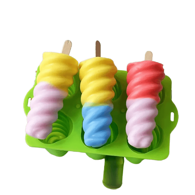 Valentine 1 Ice Cream Mold, Homemade Popsicle Mold, 6-hole Spiral Ice Cream Mold