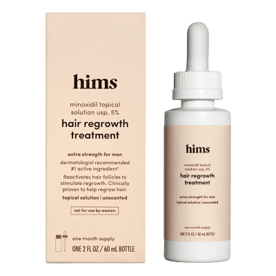 hims Minoxidil Topical Solution USP 5% Hair Regrowth Treatment Extra Strength for Men