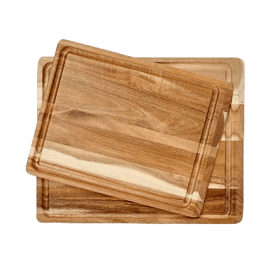 Figmint 2pc Reversible Acacia Wood Cutting Board Set Natural