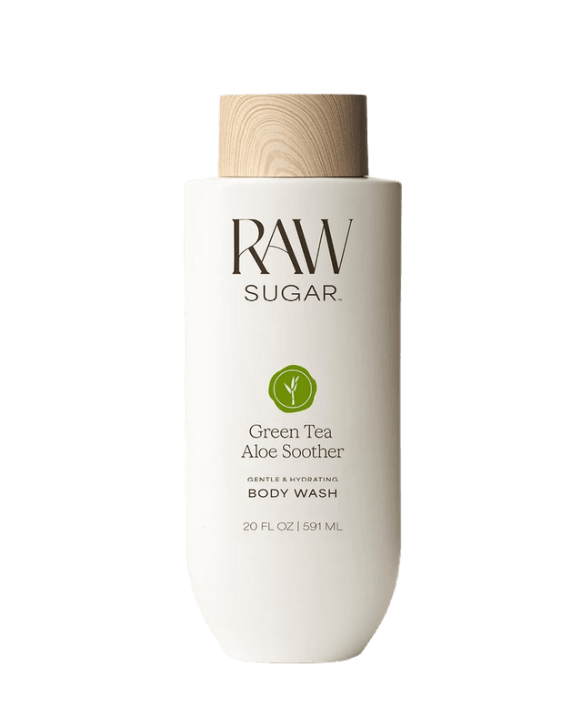 Raw Sugar Green Tea Aloe Soother Gentle & Hydrating Body Wash plastic bottle