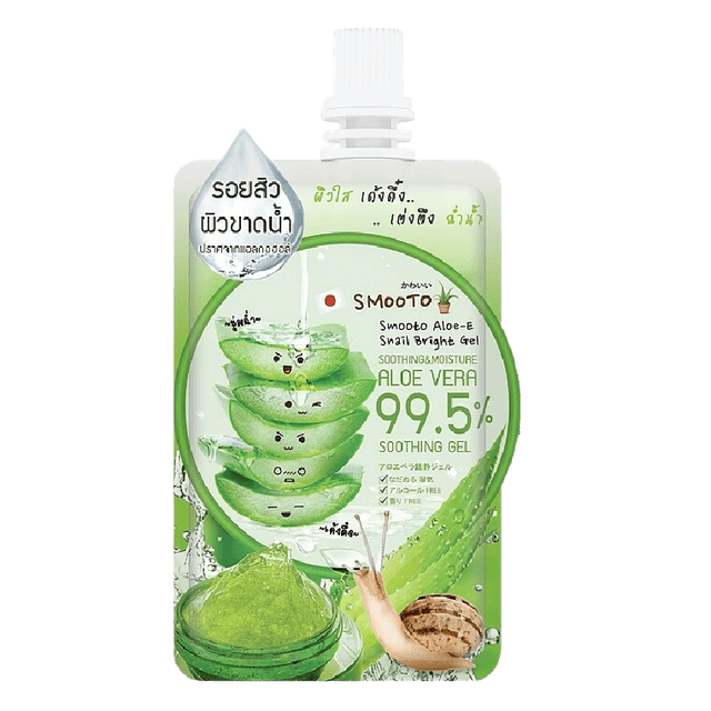 SMOOTO Aloe-E Snail Bright Aloe Vera 99.5% Soothing Gel