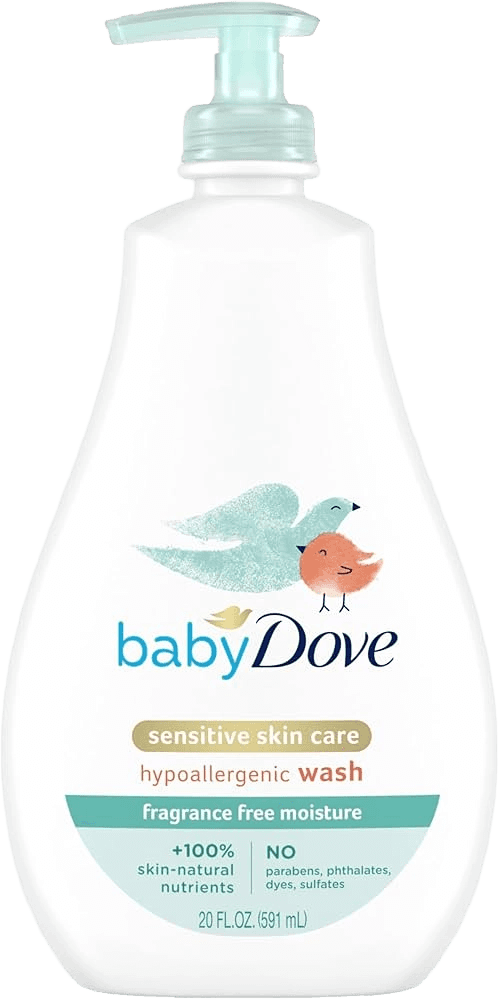 Baby Dove Sensitive Skin Care Hypoallergenic Wash fragrance free-moisture