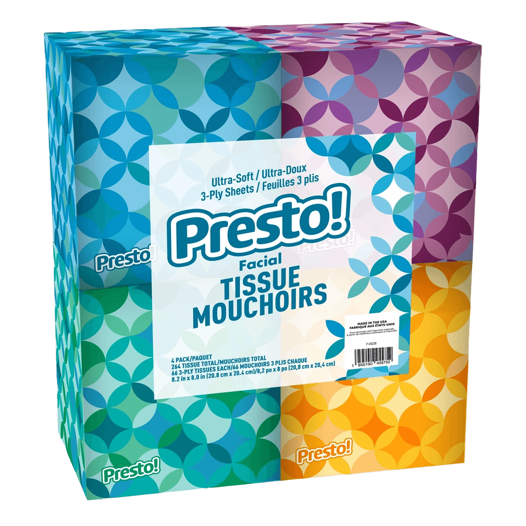 Amazon Brand - Presto! Ultra-Soft Facial Tissues