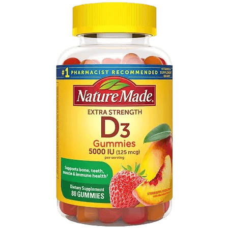 Nature Made D3 Gummies Peach Strawberry Flavor