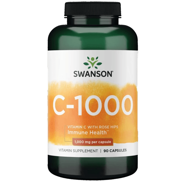 SWANSON PREMIUM BRAND Swanson Vitamin C with Rose Hips Capsules 1 000 mg 90 Count