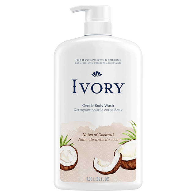 Ivory Gentle Body Wash Coconut Oil Cream Plastic bottle
