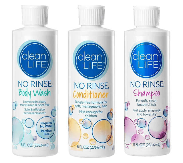 Clean Life No Rinse Body Wash & Shampoo Kit