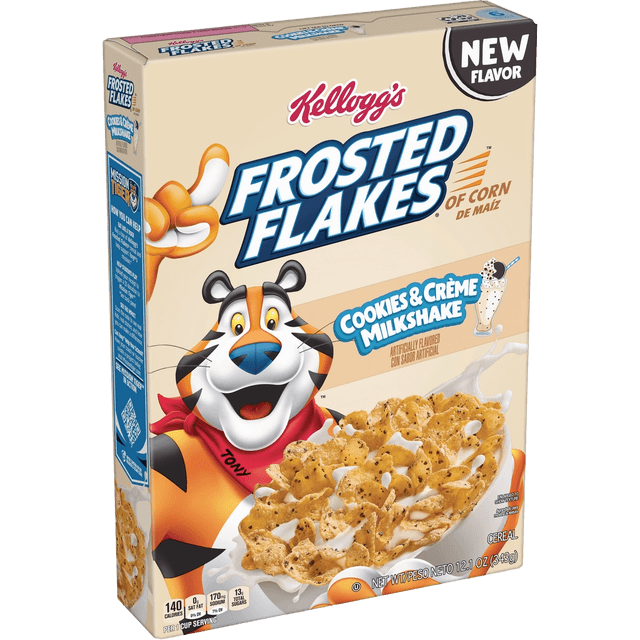 Kellogg's Frosted Flakes Cookies & Creme Milkshake Cereal