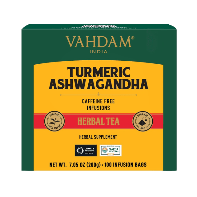 Vahdam India Turmeric Ashwagandha Herbal Tea