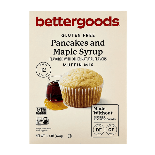bettergoods Gluten Free Pancakes and Maple Syrup Muffin Mix