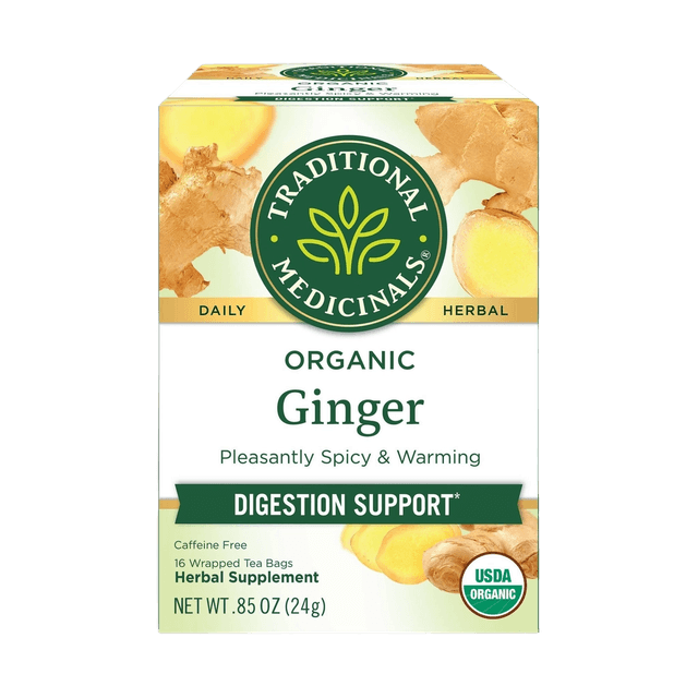 Simply Organic Digest Ginger & Mint Herbal Supplement tea