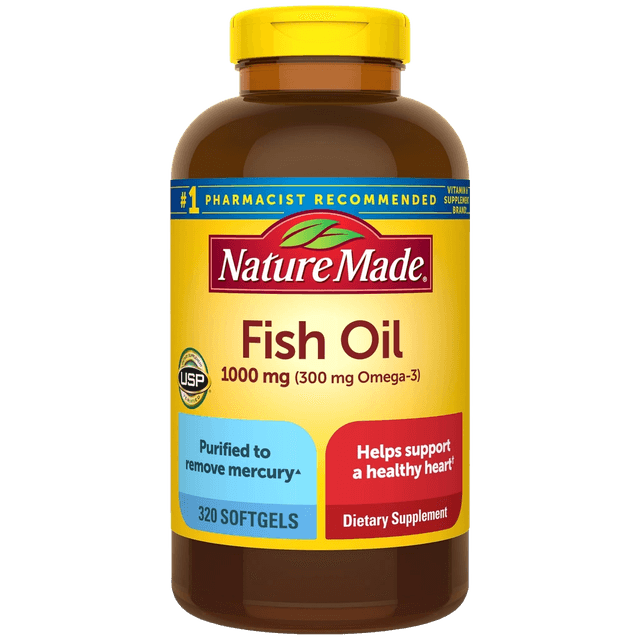 Nature Made Fish Oil Omega 3 Supplements, 1000mg Softgels, Omega 3 Fish Oil