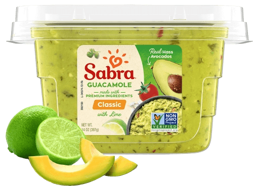 Sabra Guacamole Classic with Lime plastic container
