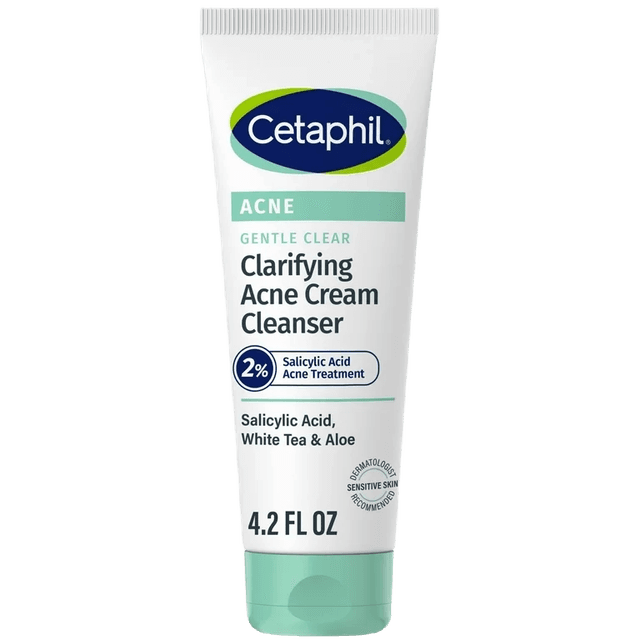 Cetaphil Cetaphil Gentle Clear Acne Face Wash Cream Facial Cleanser for Sensitive Skin 4.2 oz