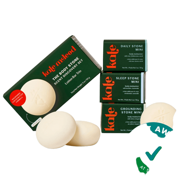 Kate McLeod The Body Stone Scent Discovery Set Lotion Bar Trio