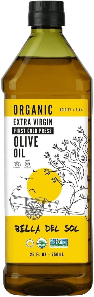 Bella Del Sol Organic Extra Virgin Olive Oil Smooth Flavour glass bottle