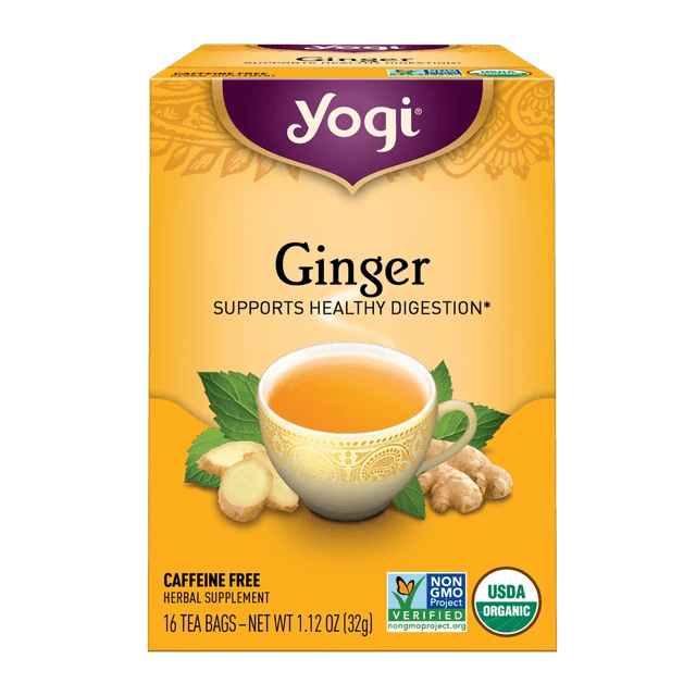 Yogi Ginger Tea Caffeine Free Herbal Supplement (16 Tea Bags)