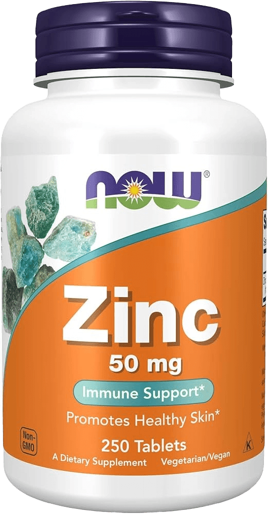 NOW Supplements Zinc 50 mg Unflavored