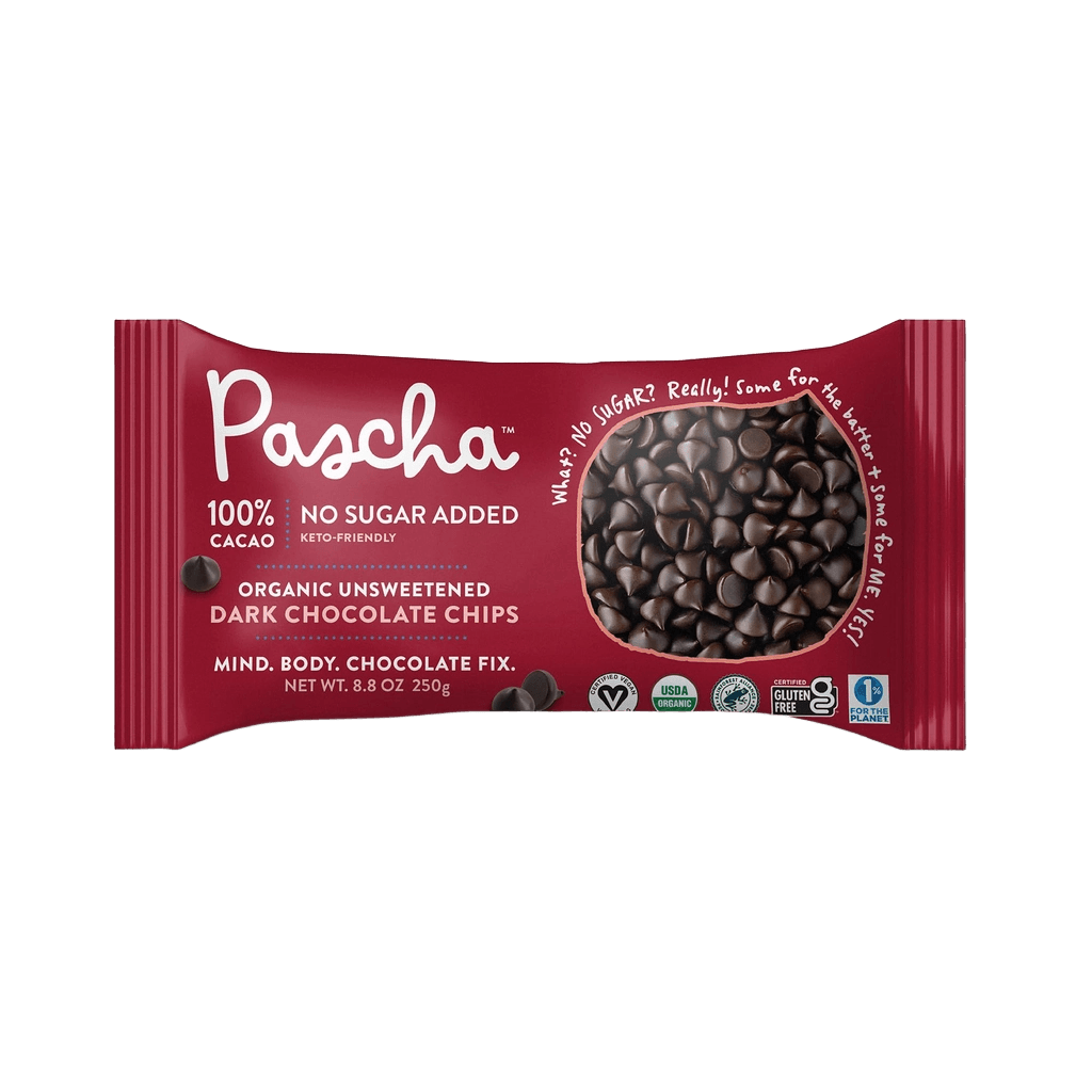 Pascha Organic Unsweetened 100% Dark Chocolate Baking Chips