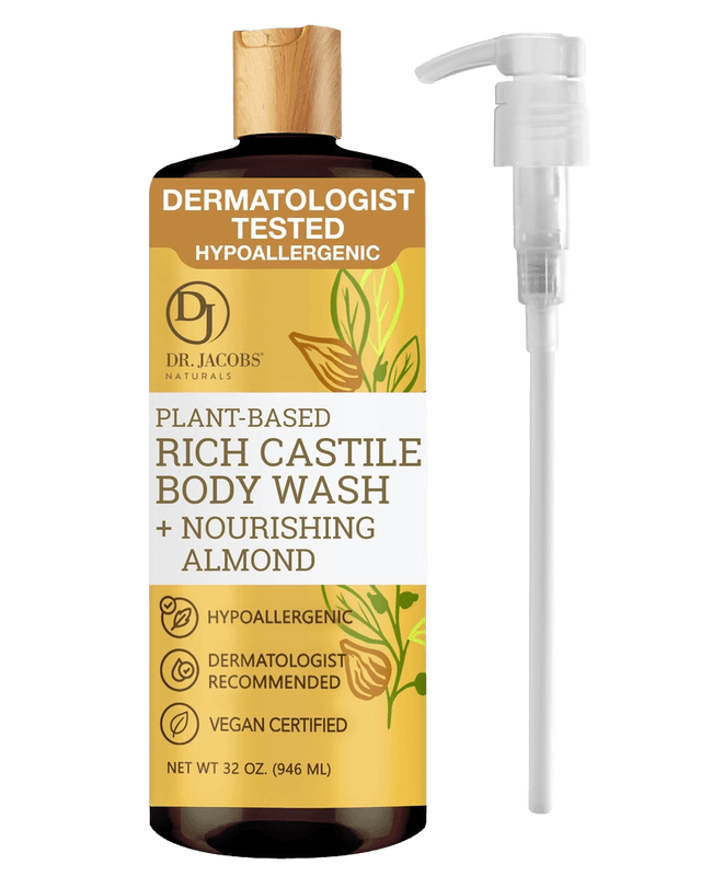 Dr. Jacobs Naturals Plant-Based Rich Castile Body Wash Nourishing Almond