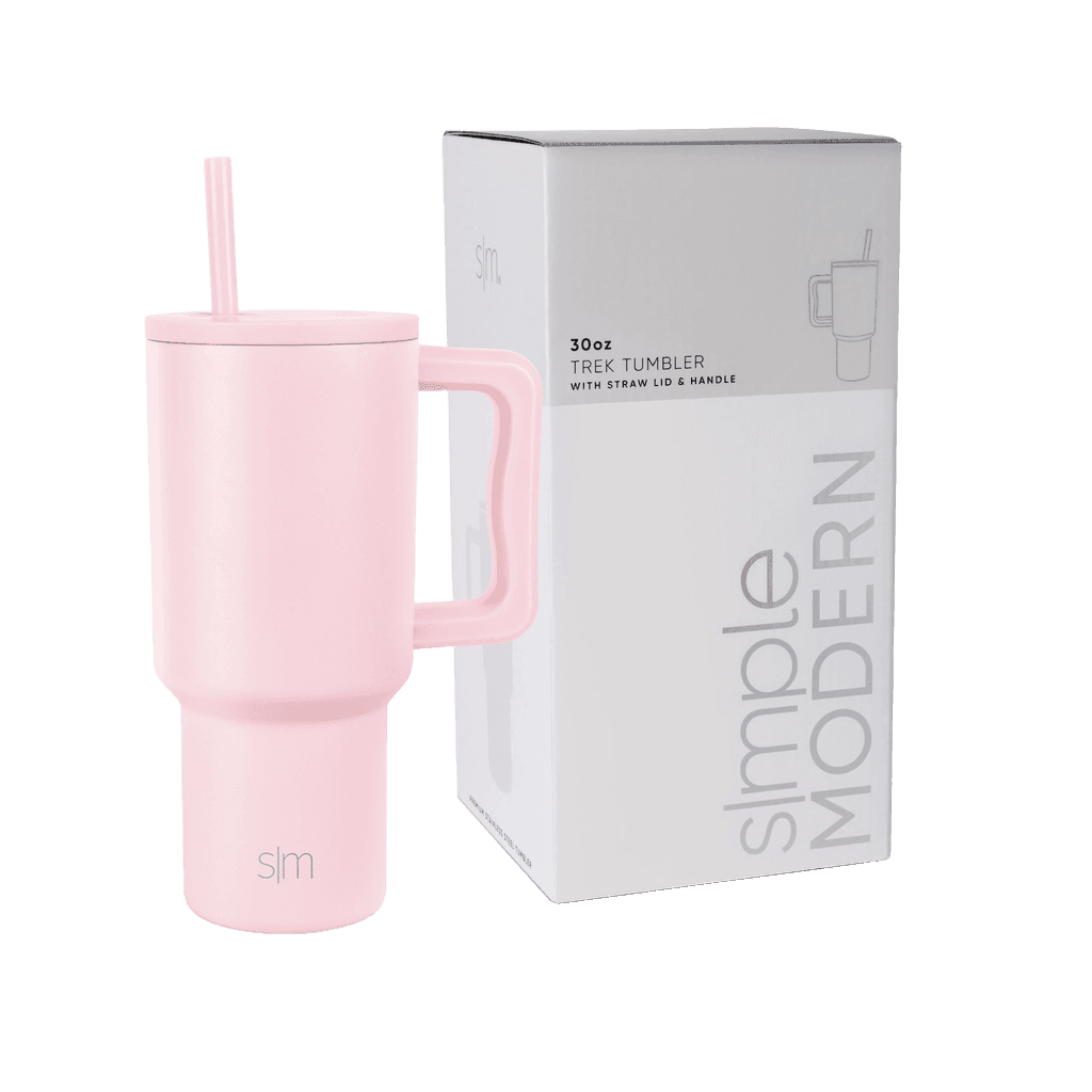 Simple Modern Tumbler with Straw Pink