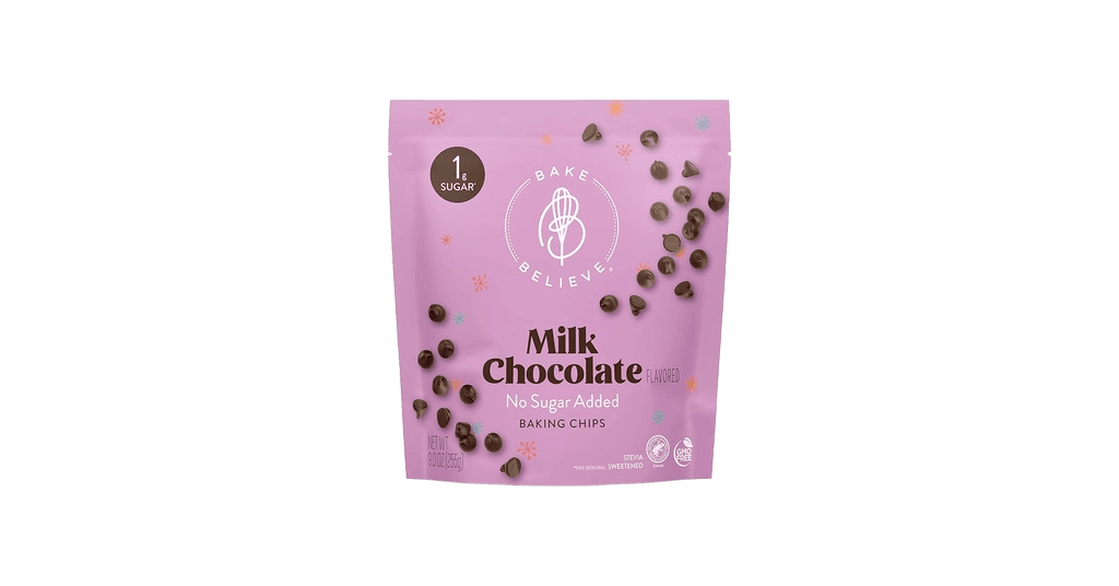 Bake Believe Milk Chocolate No Sugar Added Baking Chips